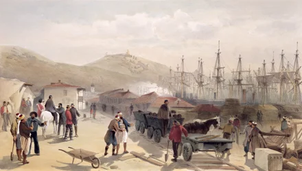 Die Eisenbahn bei Balaklava, Platte aus 